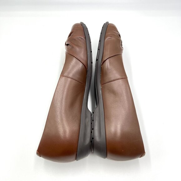 6.5 W 6.5 WIDE WIDTH Walking Cradles Brown Leather Flats Shoes - Picture 8 of 13
